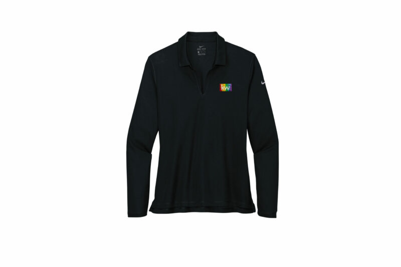 KW Rainbow Network | Nike Ladies Dri-FIT Micro Pique 2.0 Long Sleeve Polo Embroidered - Image 3